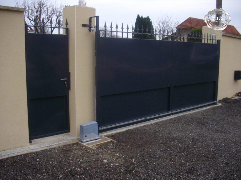 Portail - portillon gris anthracite